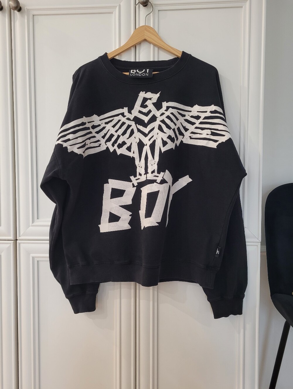 BOY LONDON LONG SLEEVE SWEATSHIRT.SZ L Retail Value $250
